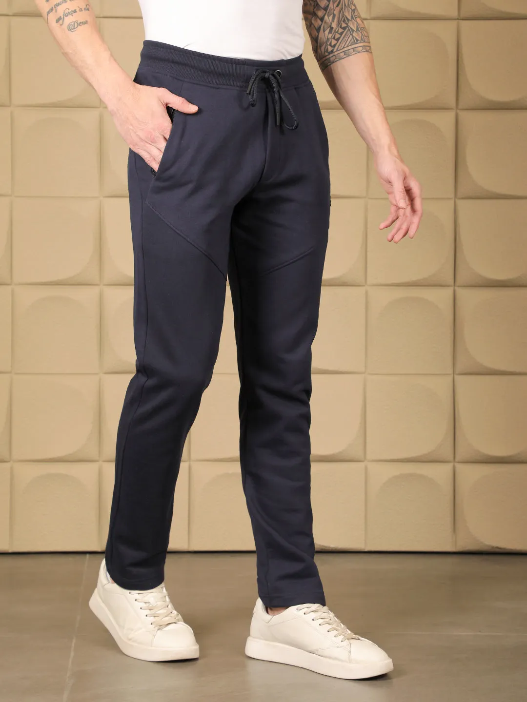 COBB NAVY BLUE PRINTED WINTER LOWER