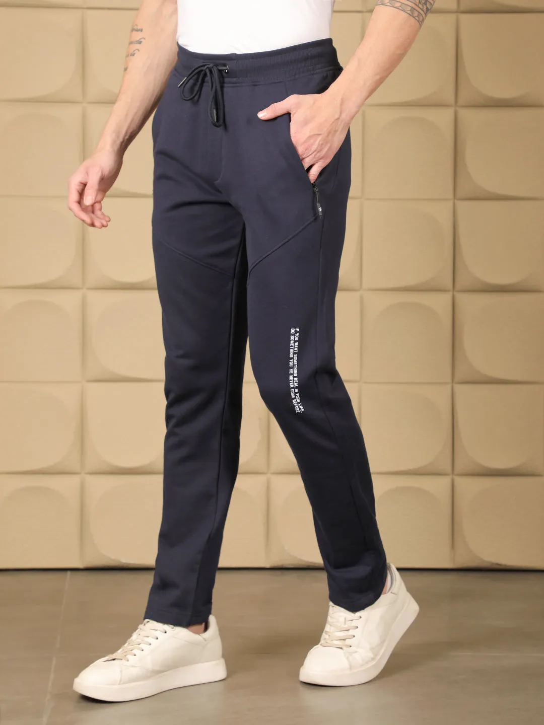 COBB NAVY BLUE PRINTED WINTER LOWER