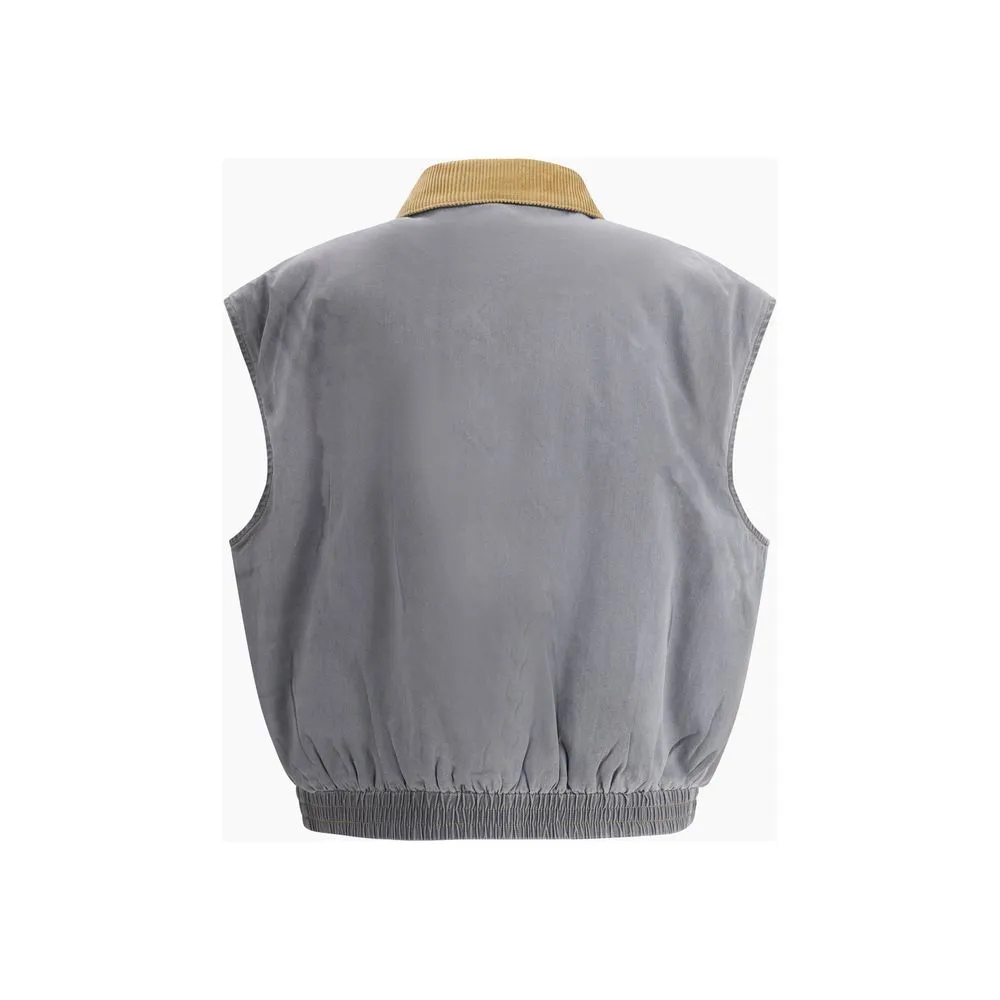 Corduroy collared vest