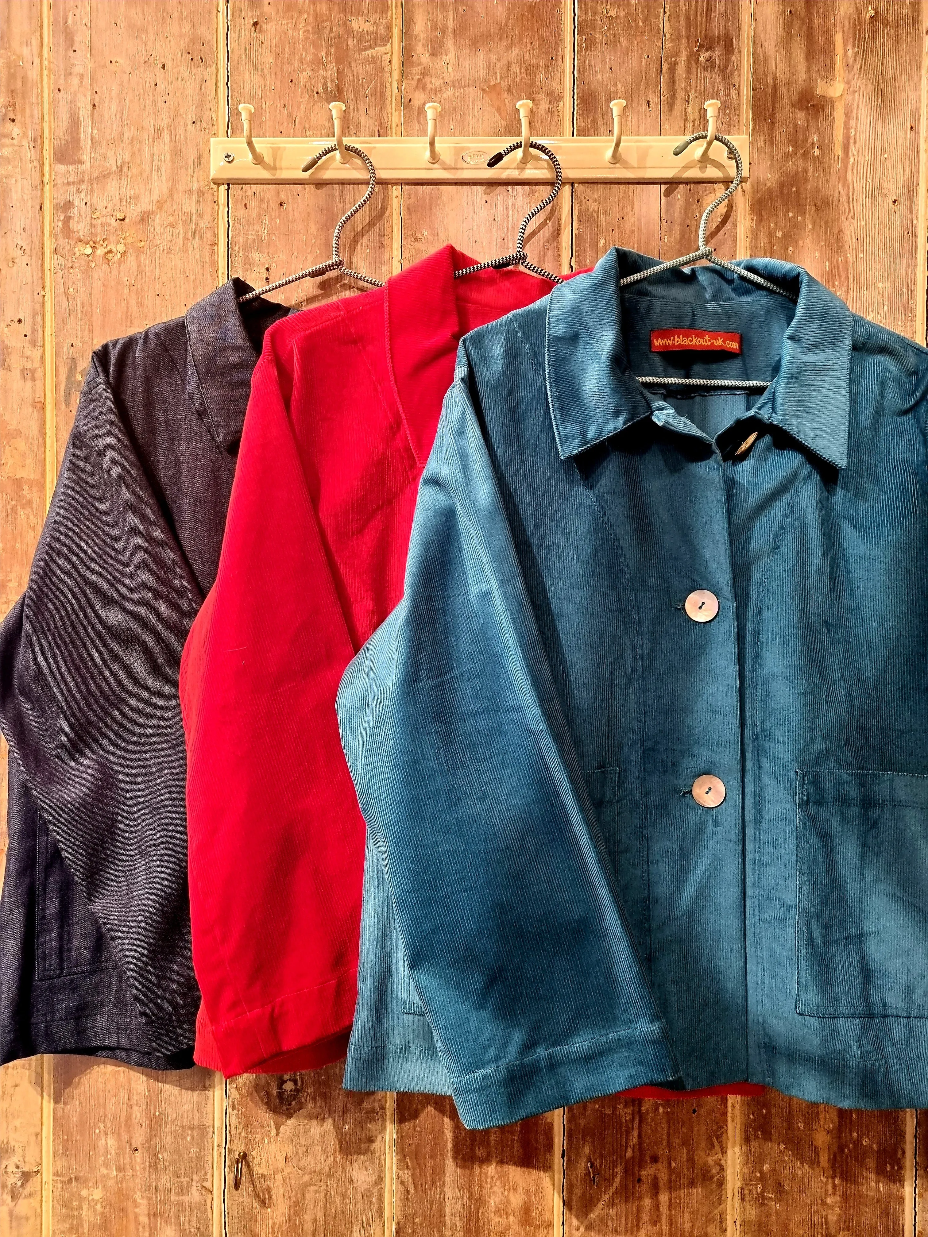 Crop jacket - corduroy and light weight denim*SALE PRICE