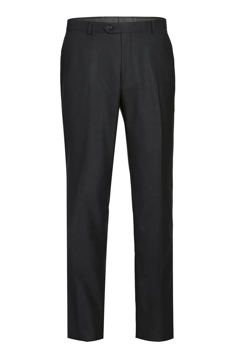 Dark Grey Solid 2-Button Notch Suit (2-Piece Set)