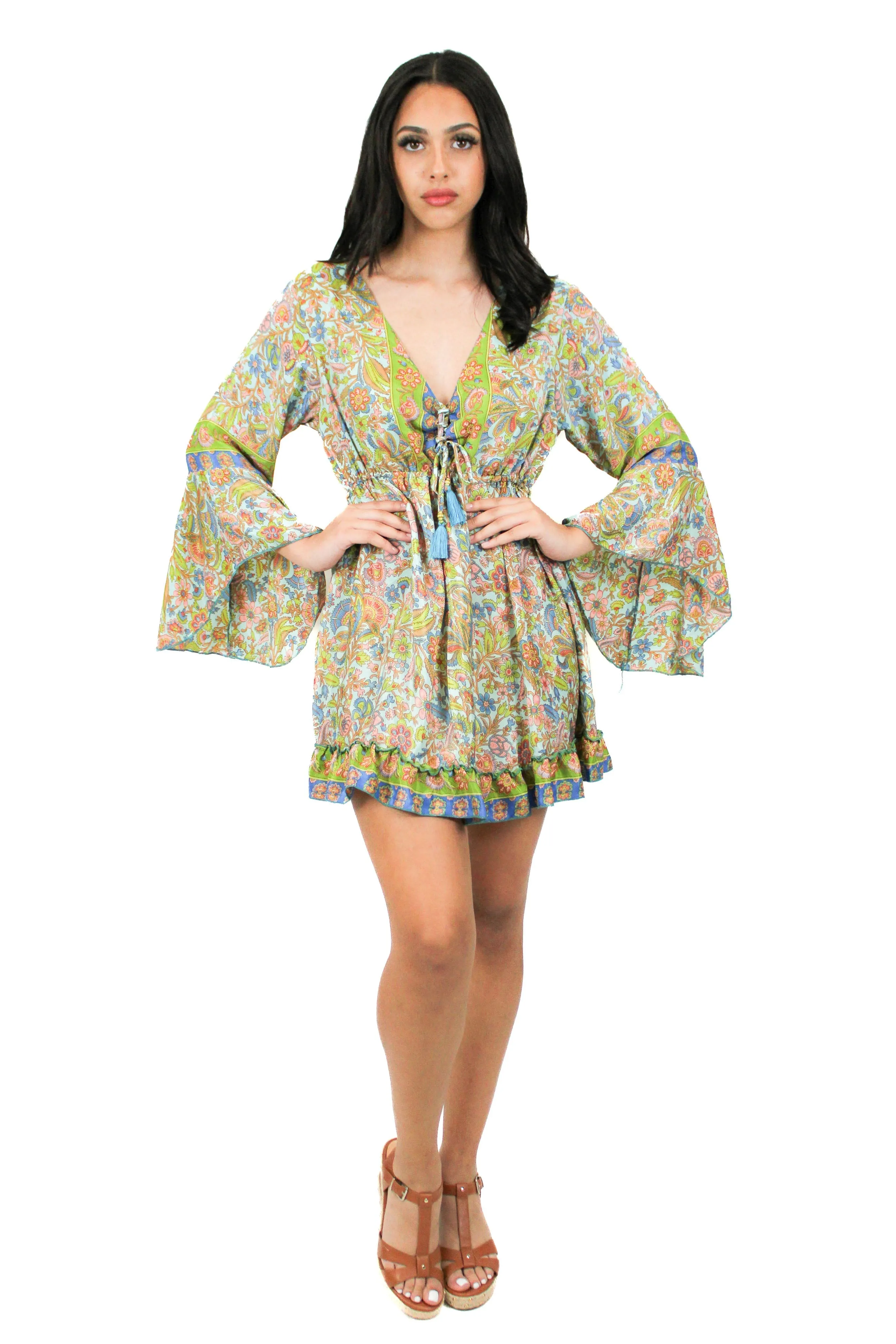 DK-5049 Dress in Blue Mix