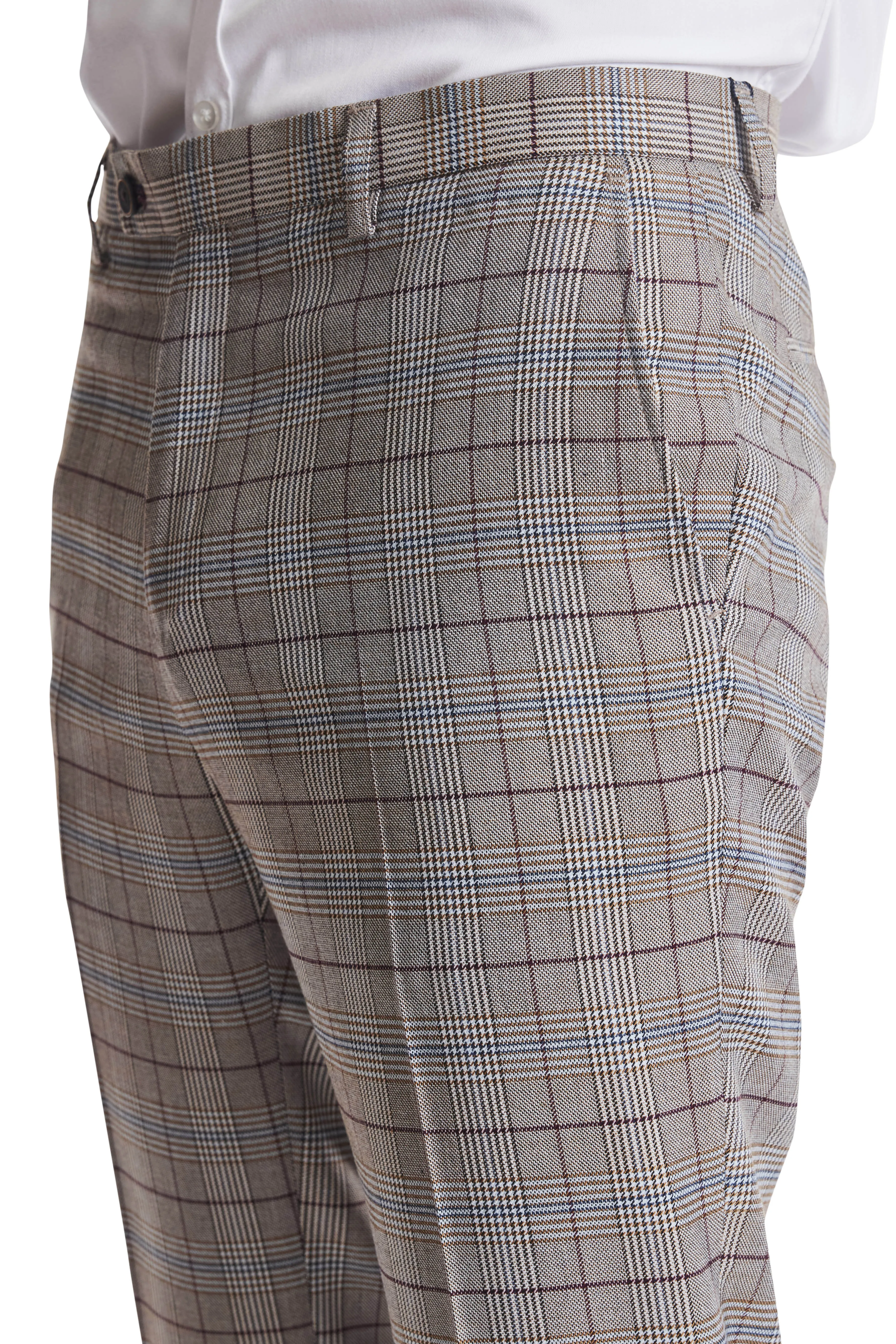 Downing Dress Pants - Tawny Blue Burg Check