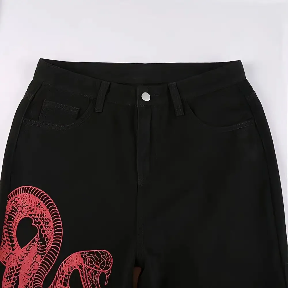 Dragon Jeans Y2K Streetwear Unisex - Unique Style