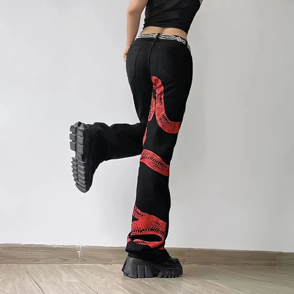 Dragon Jeans Y2K Streetwear Unisex - Unique Style