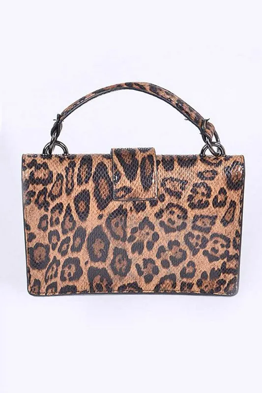Dual Glam Leopard Print Clear Bag Duo