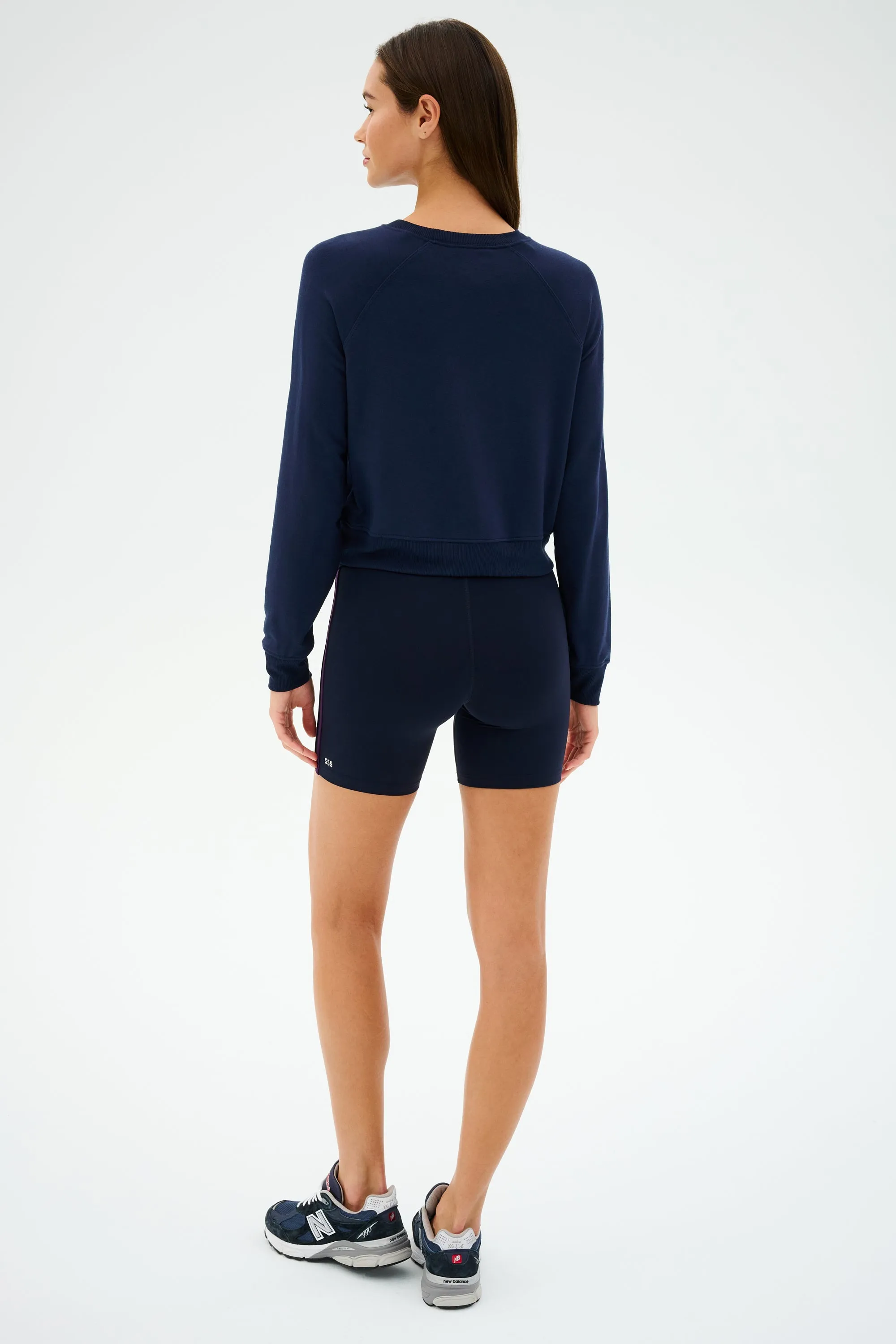 Ella High Waist Airweight Short - Indigo/Black Currant