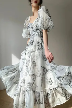 Floral Print Midi Dress