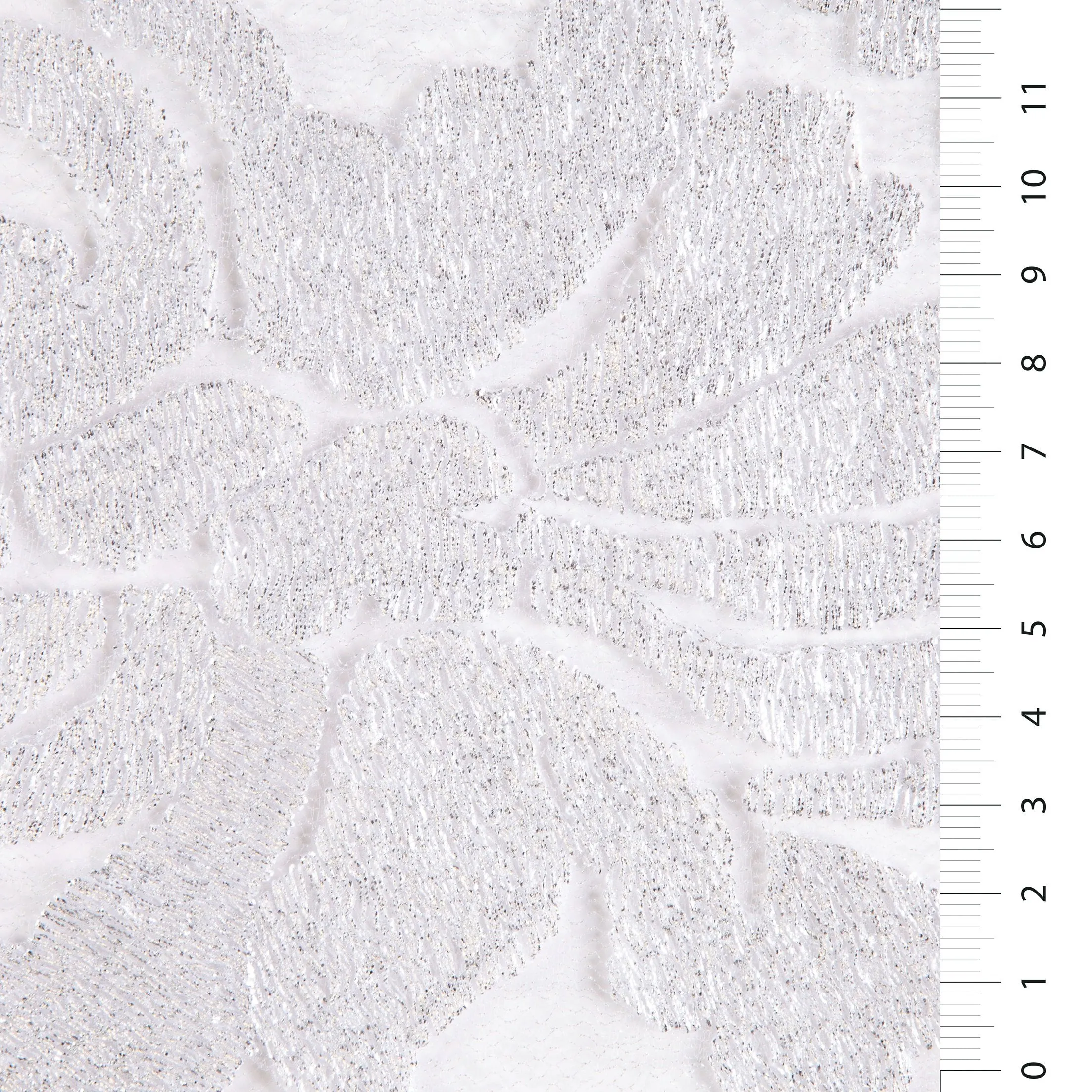 Foil Print Floral Design Thread Embroidered Lace Fabric