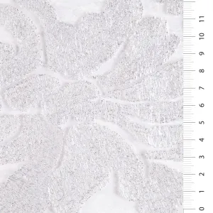 Foil Print Floral Design Thread Embroidered Lace Fabric
