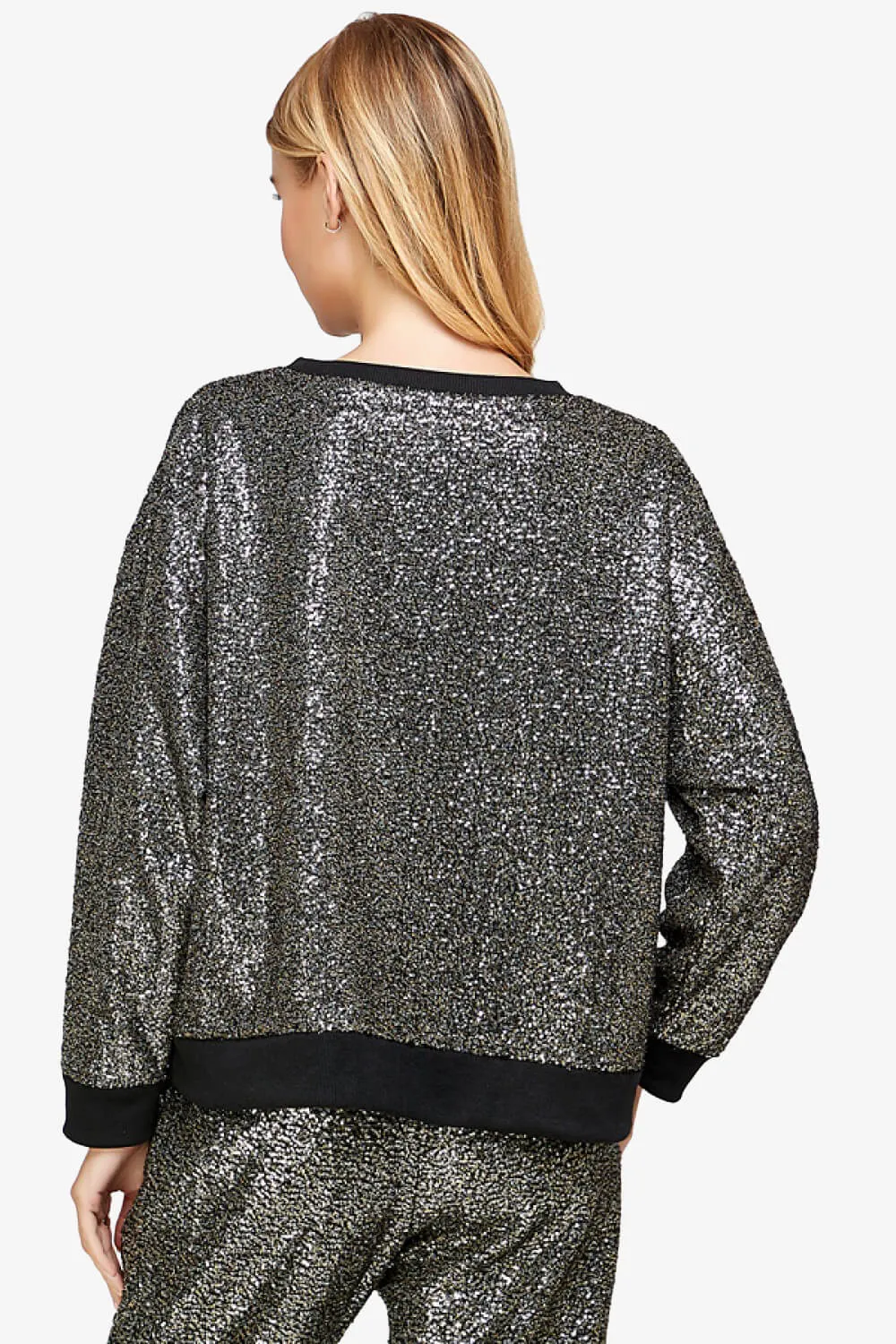 Georgi Sequin Long Sleeve Lounge top PLUS