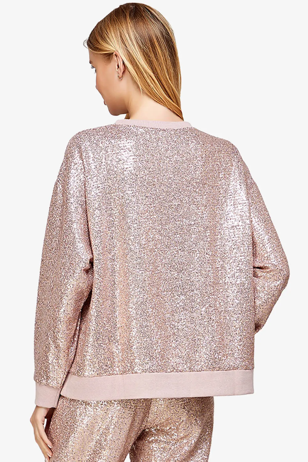 Georgi Sequin Long Sleeve Lounge top PLUS