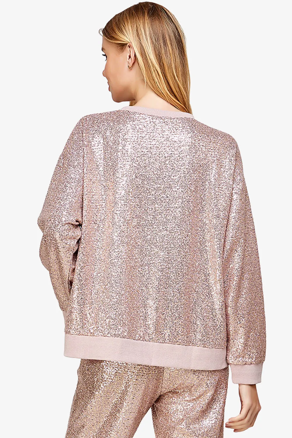 Georgi Sequin Long Sleeve Lounge top PLUS