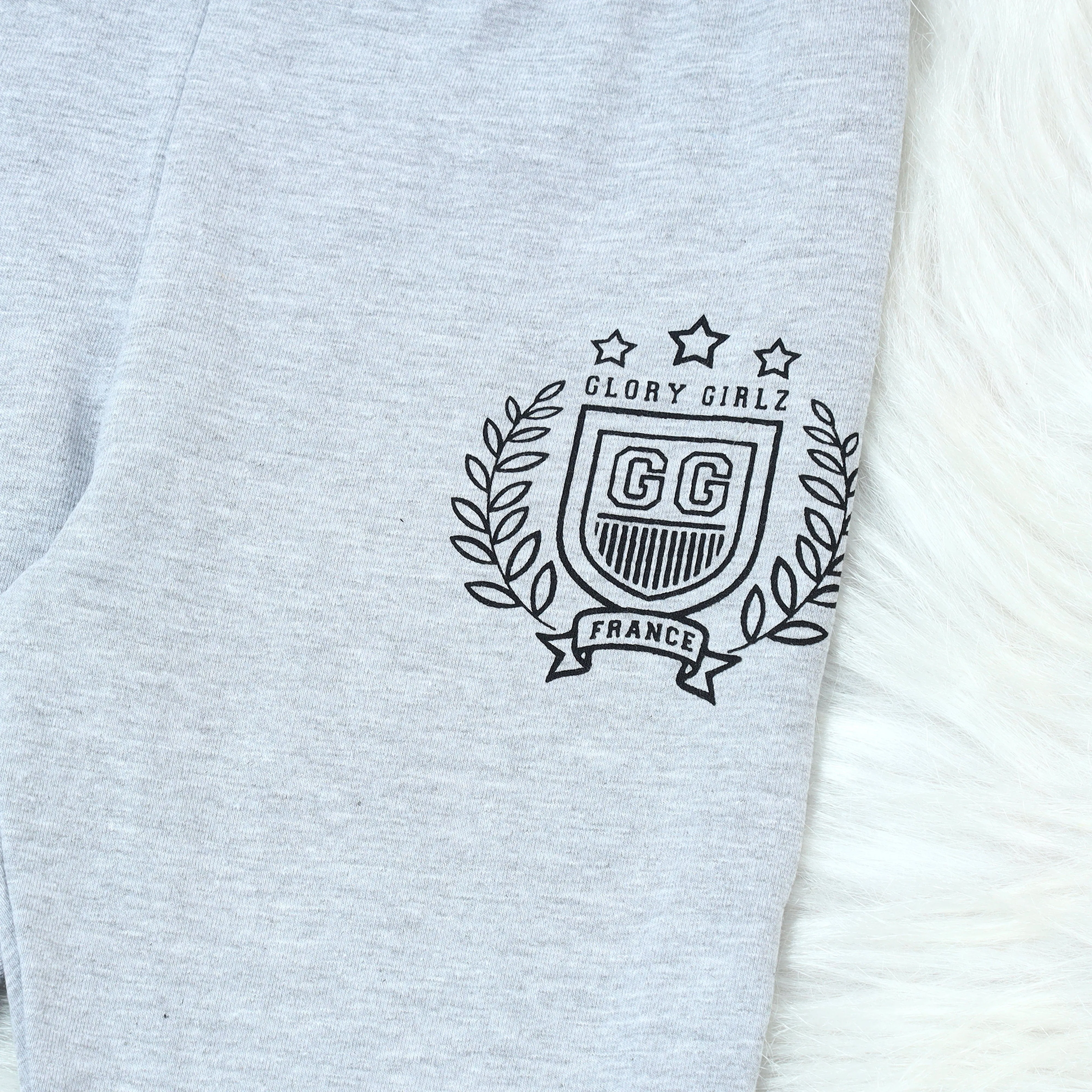 GG Cloud Grey Track Pants For Baby Girl