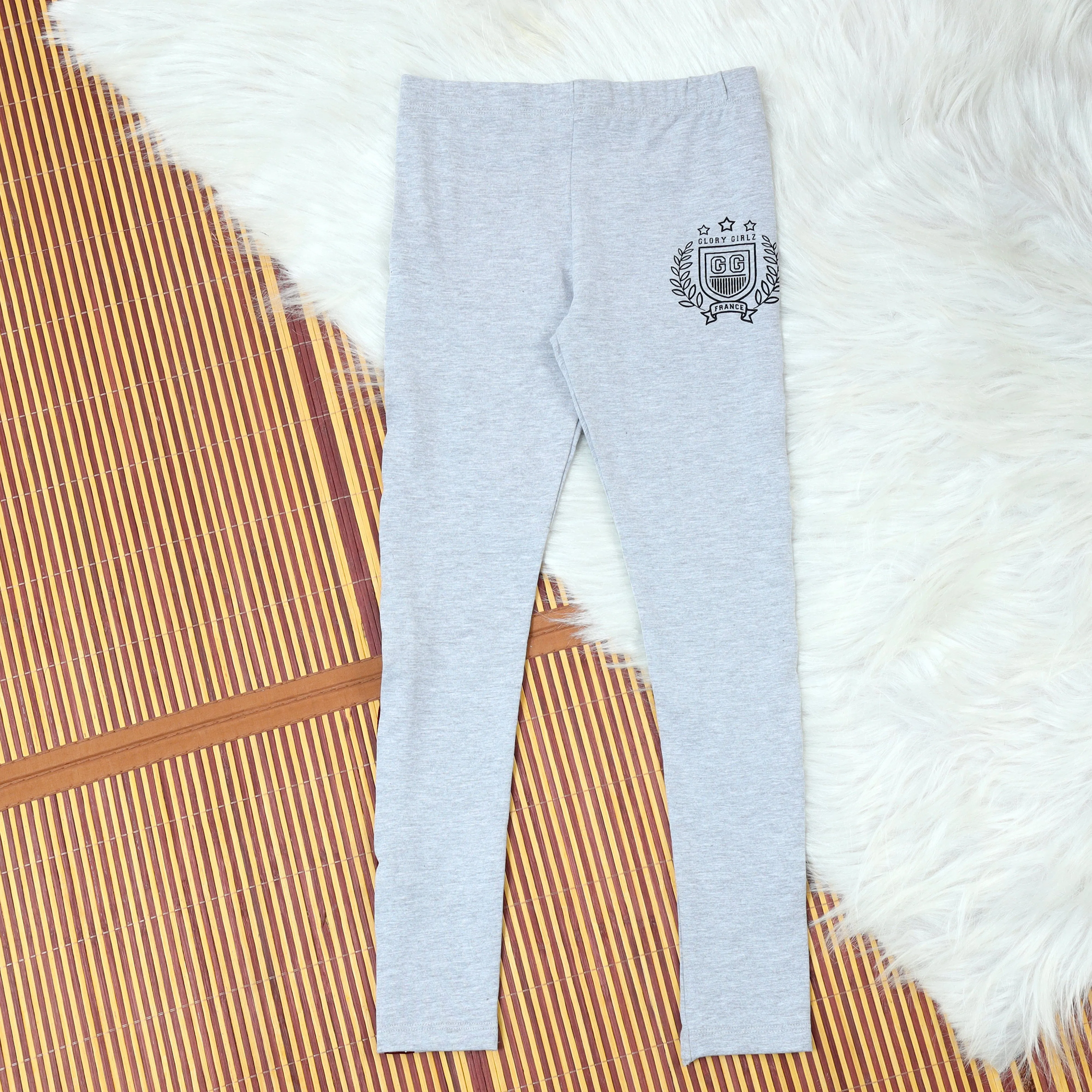 GG Cloud Grey Track Pants For Baby Girl