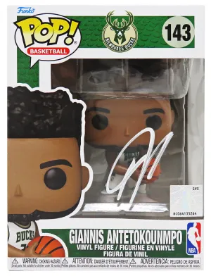 Giannis Antetokounmpo Signed Milwaukee Bucks NBA Funko Pop Doll #143 - (SS COA)