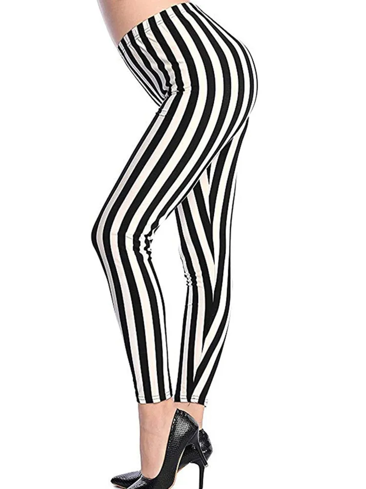 Graffiti Patterned Print Leggings For Women