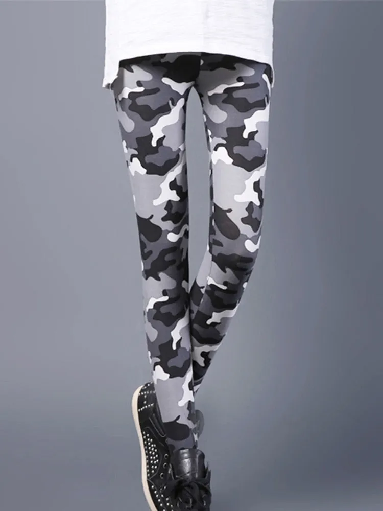 Graffiti Patterned Print Leggings For Women