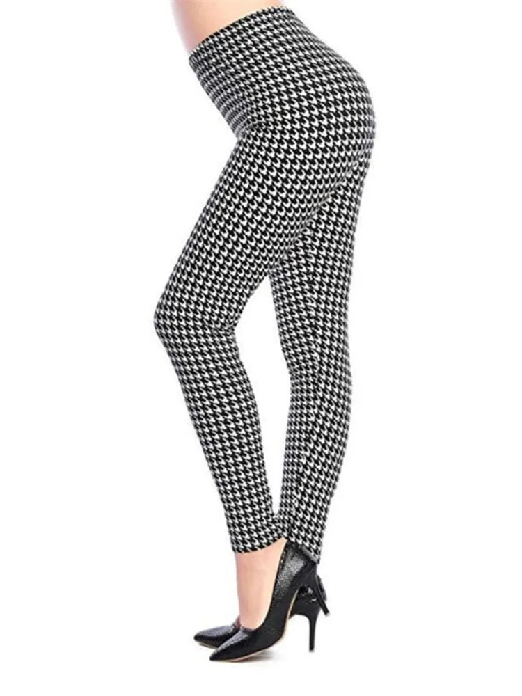 Graffiti Patterned Print Leggings For Women