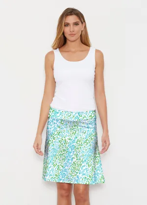 Greek Cat Green (7913) ~ Silky Brenda Skirt 21 inch