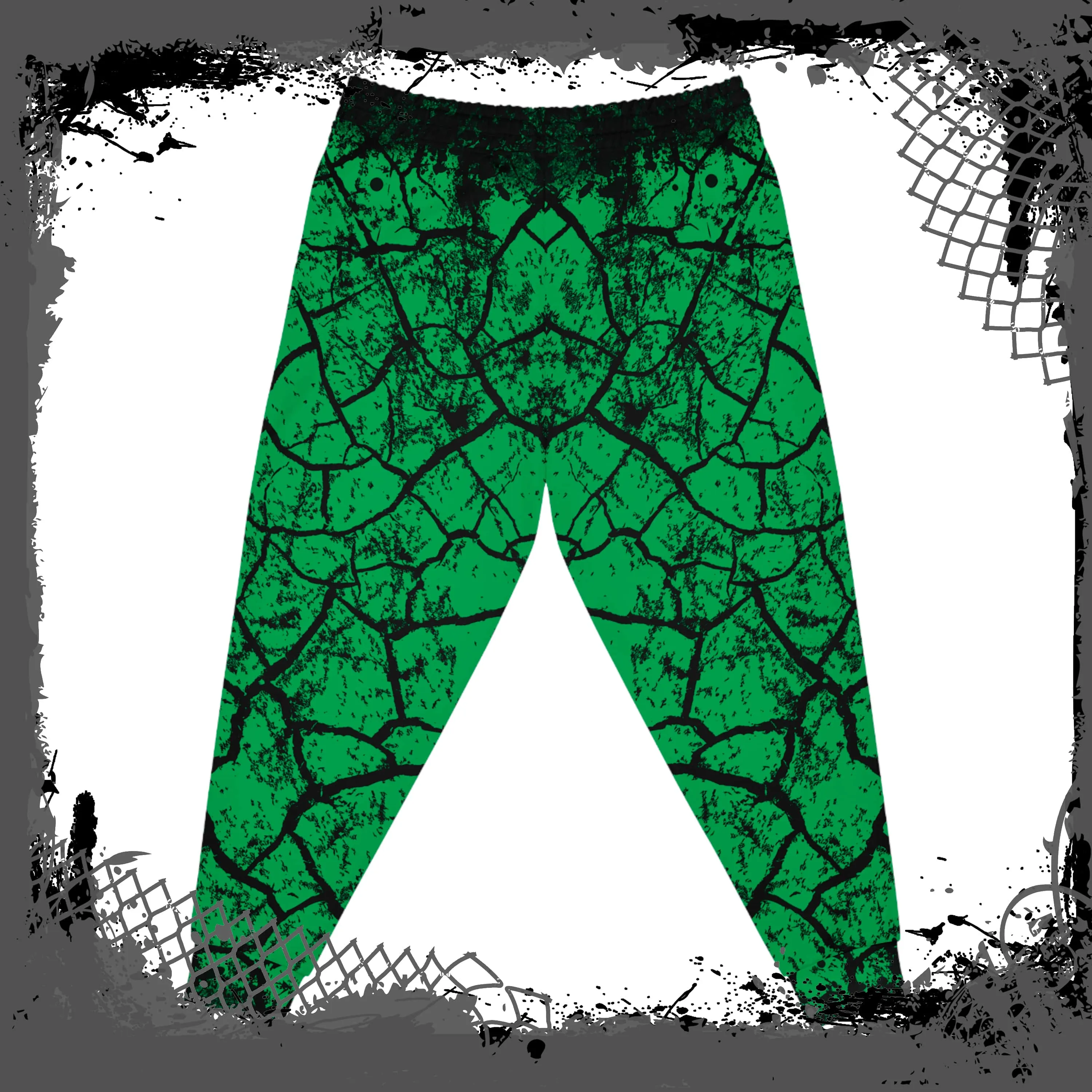 GRN/BLK Unisex "Cracked" Joggers