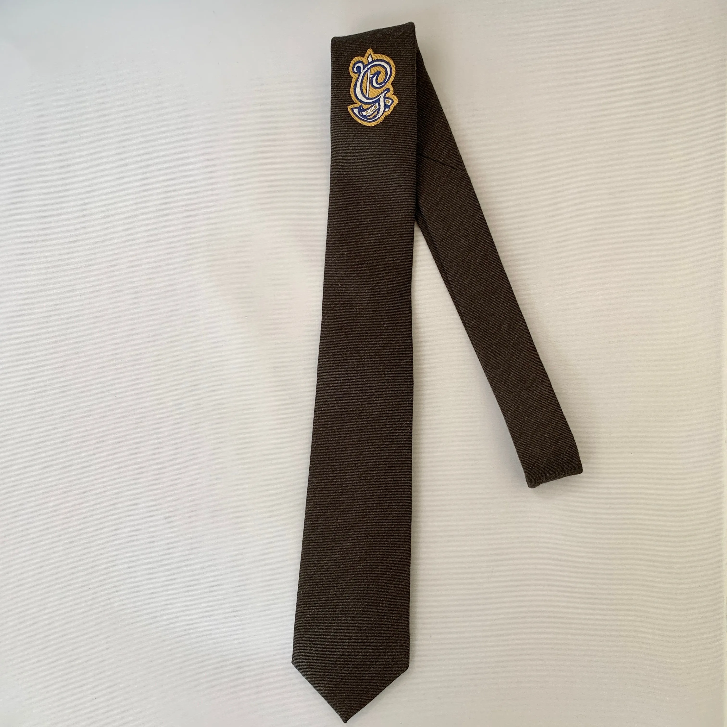 Gucci Lord Embroidered Tie in Graphite