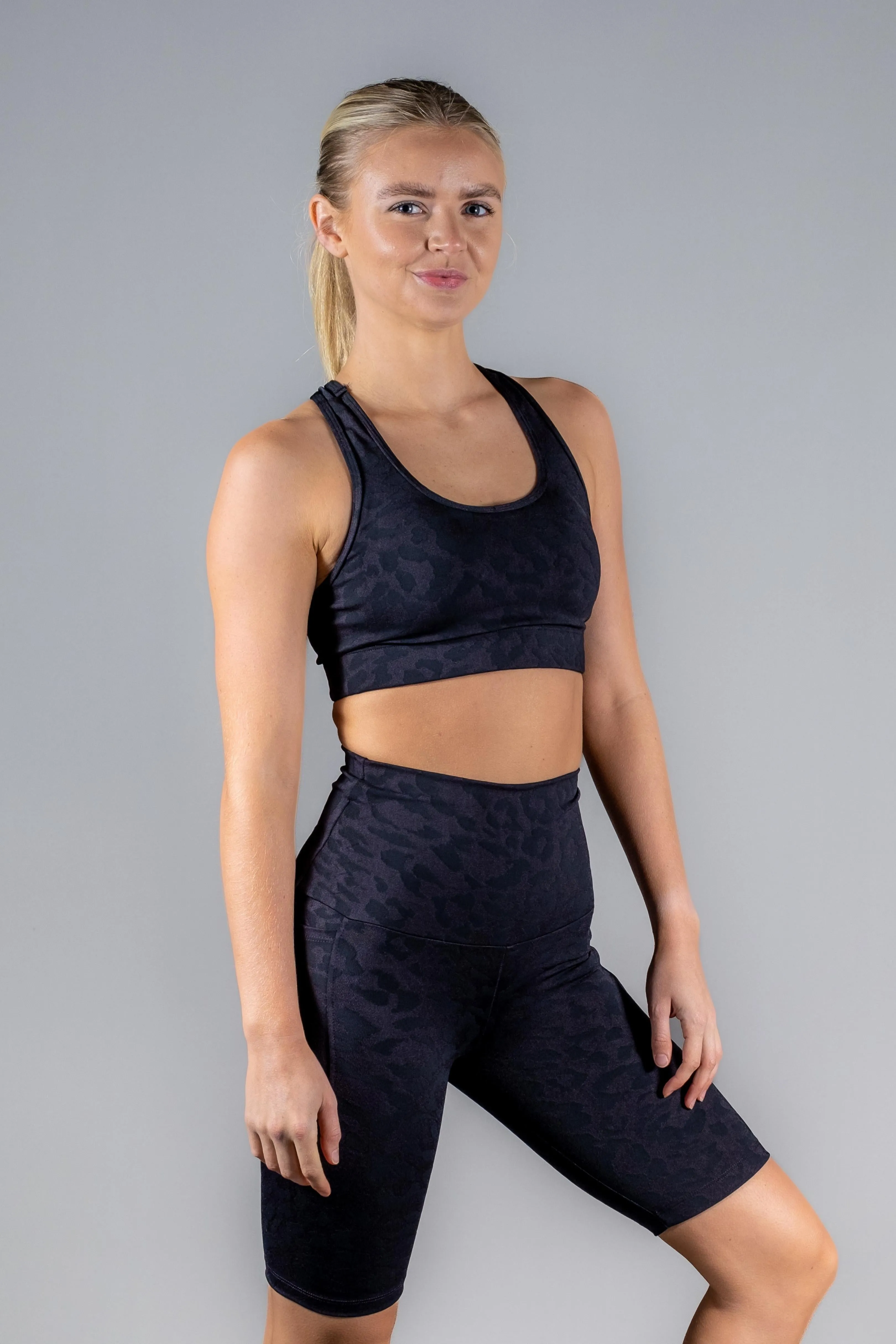 High Waist Long Shorts - Unleashed Black