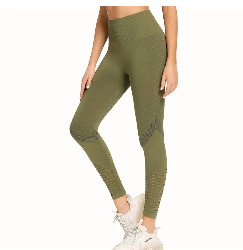 High Waist Peach Seamless Yoga Pants