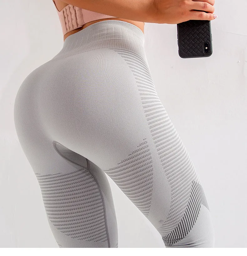 High Waist Peach Seamless Yoga Pants