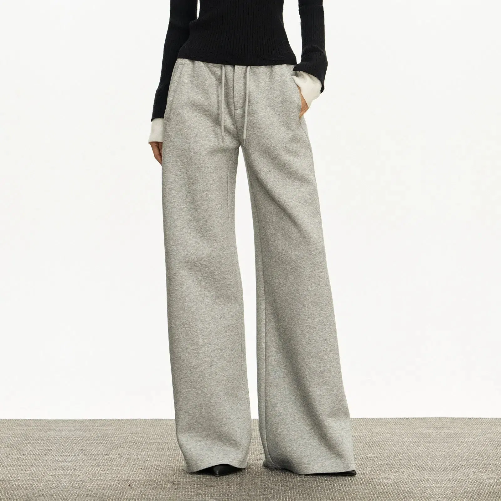 High-Waist Wide-Leg Comfort Sports Pants