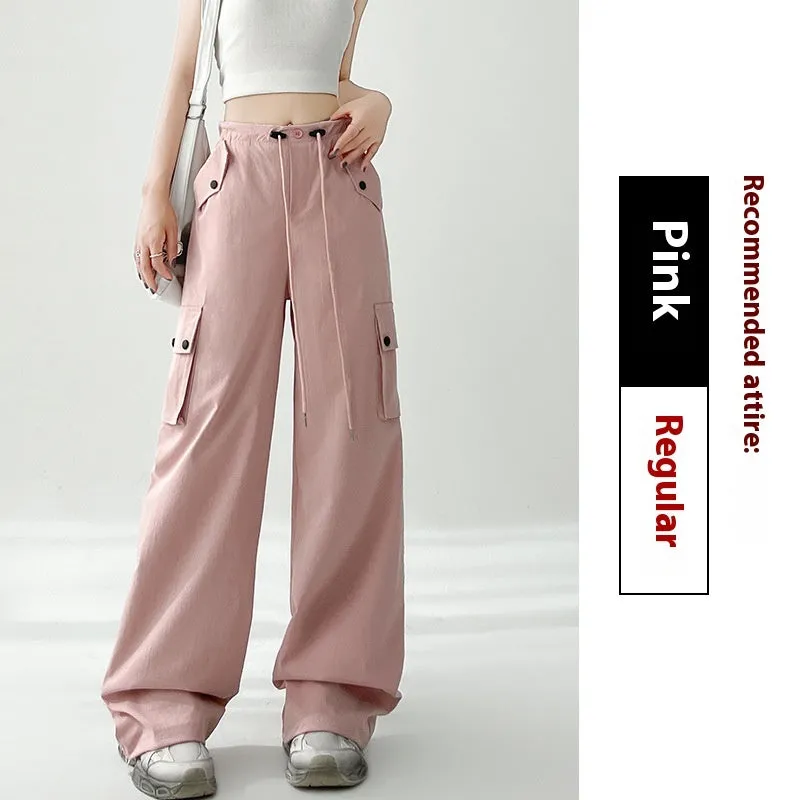High-Waist Wide-Leg Sports Pants