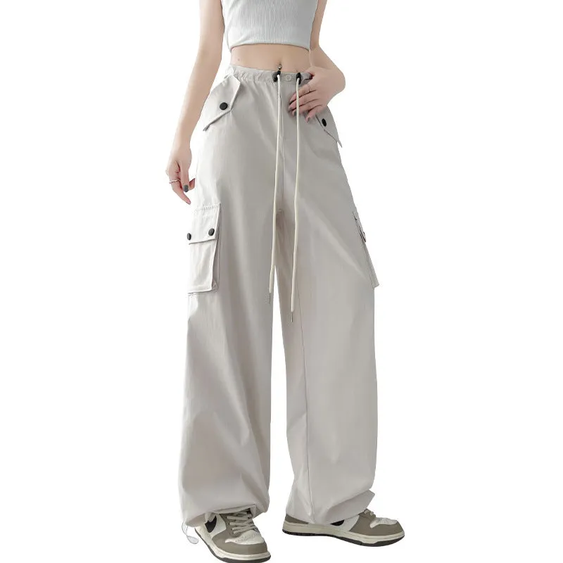 High-Waist Wide-Leg Sports Pants