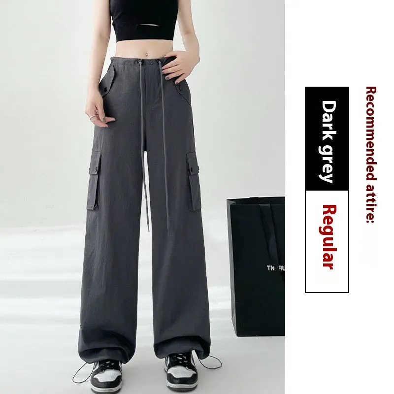 High-Waist Wide-Leg Sports Pants