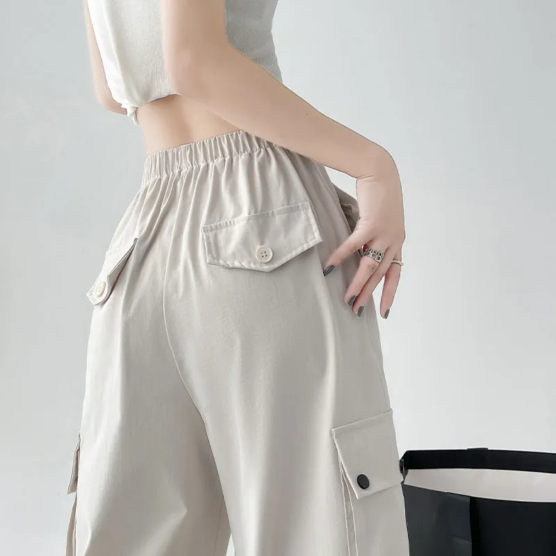 High-Waist Wide-Leg Sports Pants
