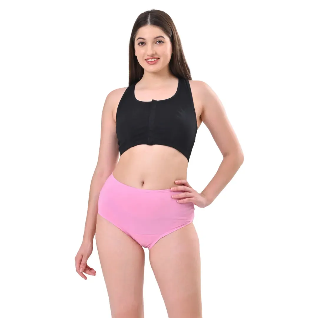 High Waisted Panties | Brief Cut | Full Butt & Hip Coverage | Flattens Belly, Slims & Shapes Silhouette | Soft Elastic At Waist, Leg Openings & Thigh Round | Friction Free & Rash Free