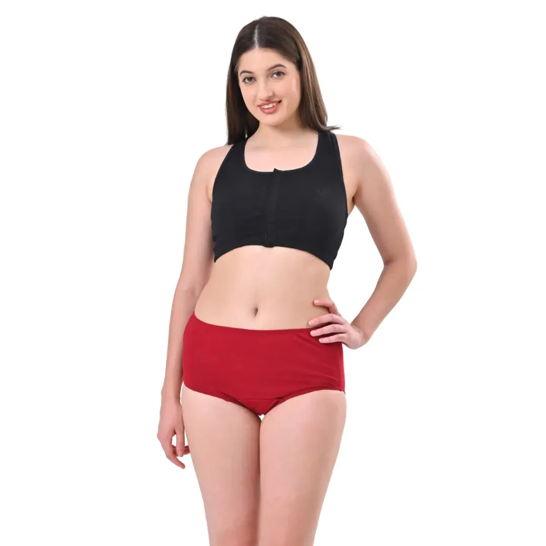 High Waisted Panties | Brief Cut | Full Butt & Hip Coverage | Flattens Belly, Slims & Shapes Silhouette | Soft Elastic At Waist, Leg Openings & Thigh Round | Friction Free & Rash Free