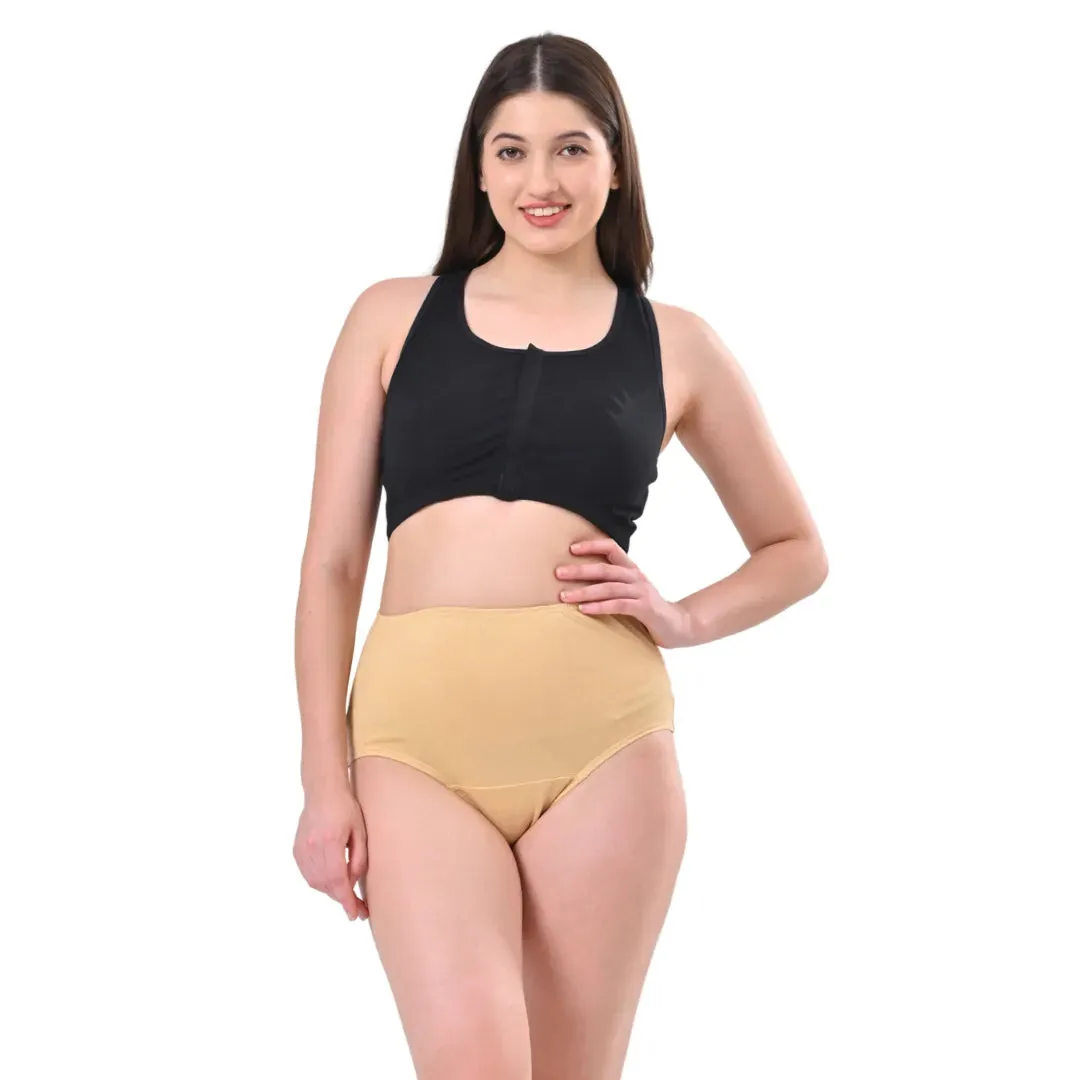 High Waisted Panties | Brief Cut | Full Butt & Hip Coverage | Flattens Belly, Slims & Shapes Silhouette | Soft Elastic At Waist, Leg Openings & Thigh Round | Friction Free & Rash Free