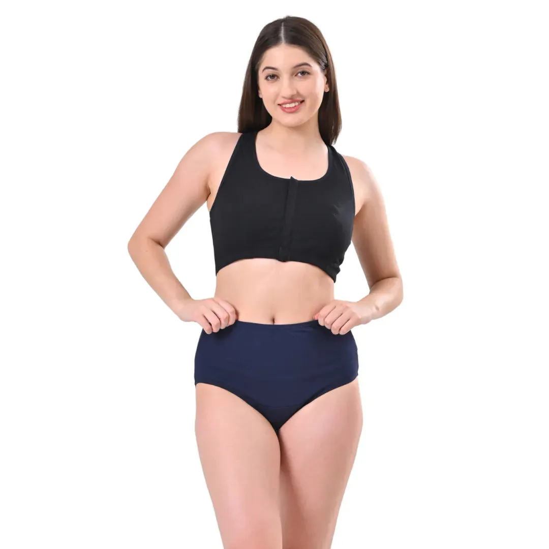 High Waisted Panties | Brief Cut | Full Butt & Hip Coverage | Flattens Belly, Slims & Shapes Silhouette | Soft Elastic At Waist, Leg Openings & Thigh Round | Friction Free & Rash Free