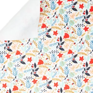 Holly Jolly Floral Printed Felt