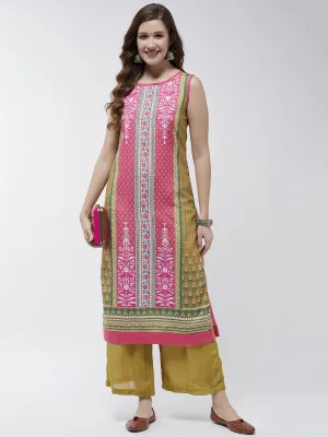 Jaipur Haat Placement Sleeveless Kurta