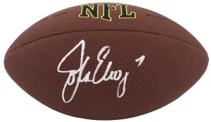 John Elway Signed Wilson Super Grip Full Size NFL Football - (SCHWARTZ COA)