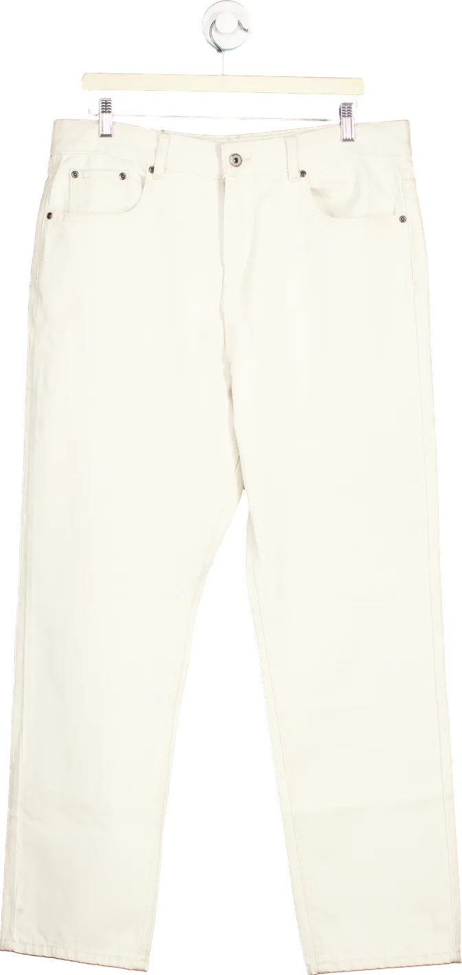 John Lewis & Partners Anyday Cream Straight Fit Trousers W 36/L 32
