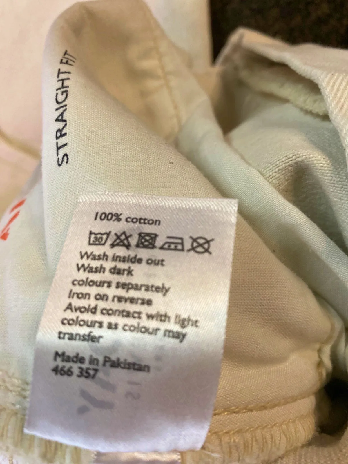 John Lewis & Partners Anyday Cream Straight Fit Trousers W 36/L 32