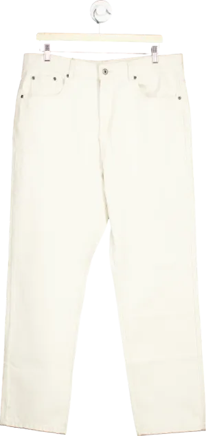 John Lewis & Partners Anyday Cream Straight Fit Trousers W 36/L 32