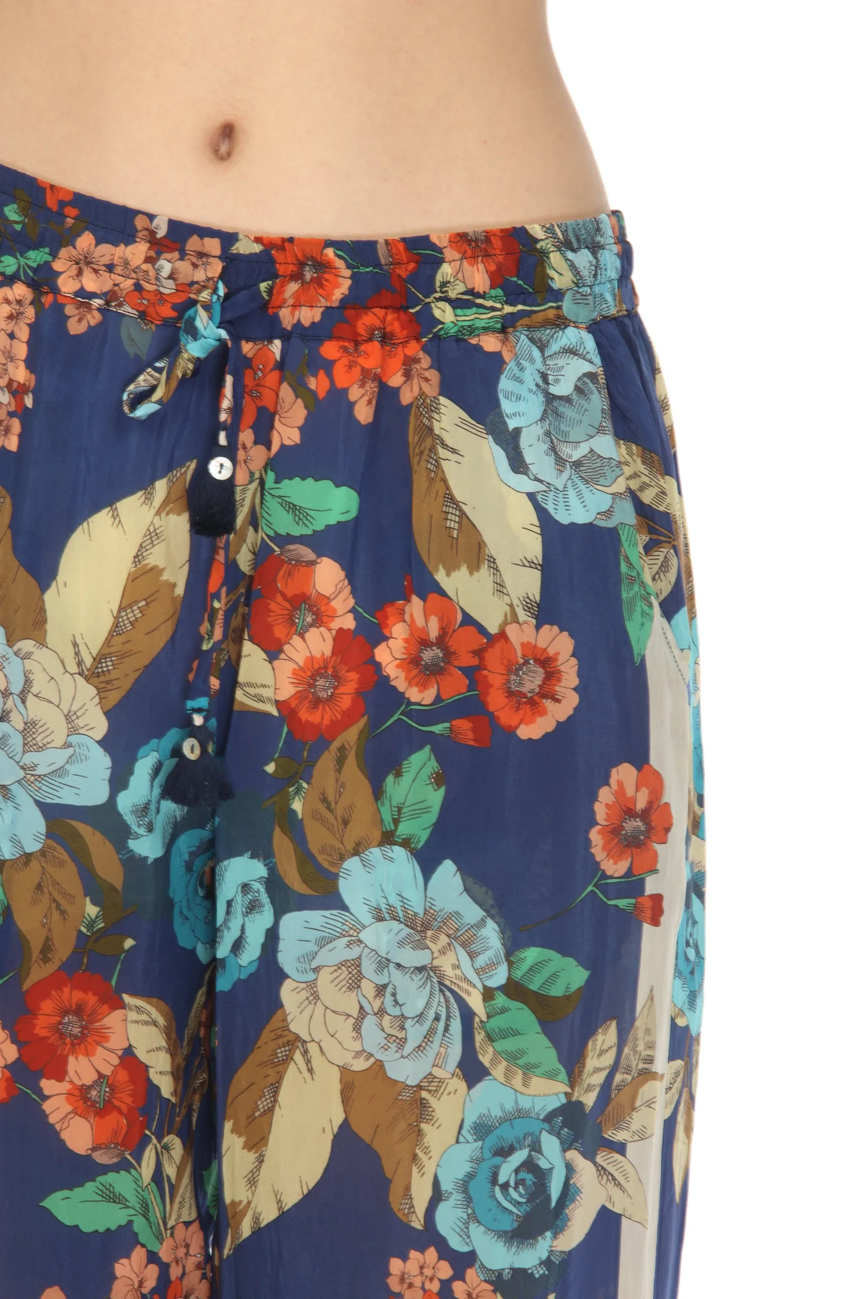 Johnny Was Emma Divine Floral Pull On Pants Boho Chic R69222-6