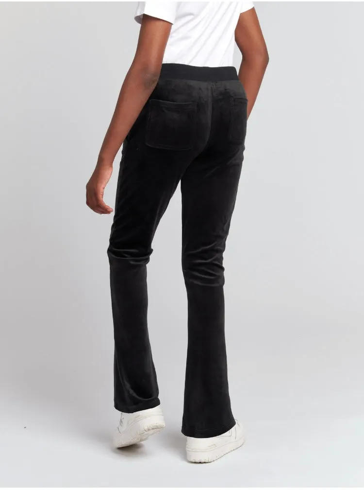JUICY COUTURE - BLACK VELOUR DIAMANTE TRACKSUIT SET