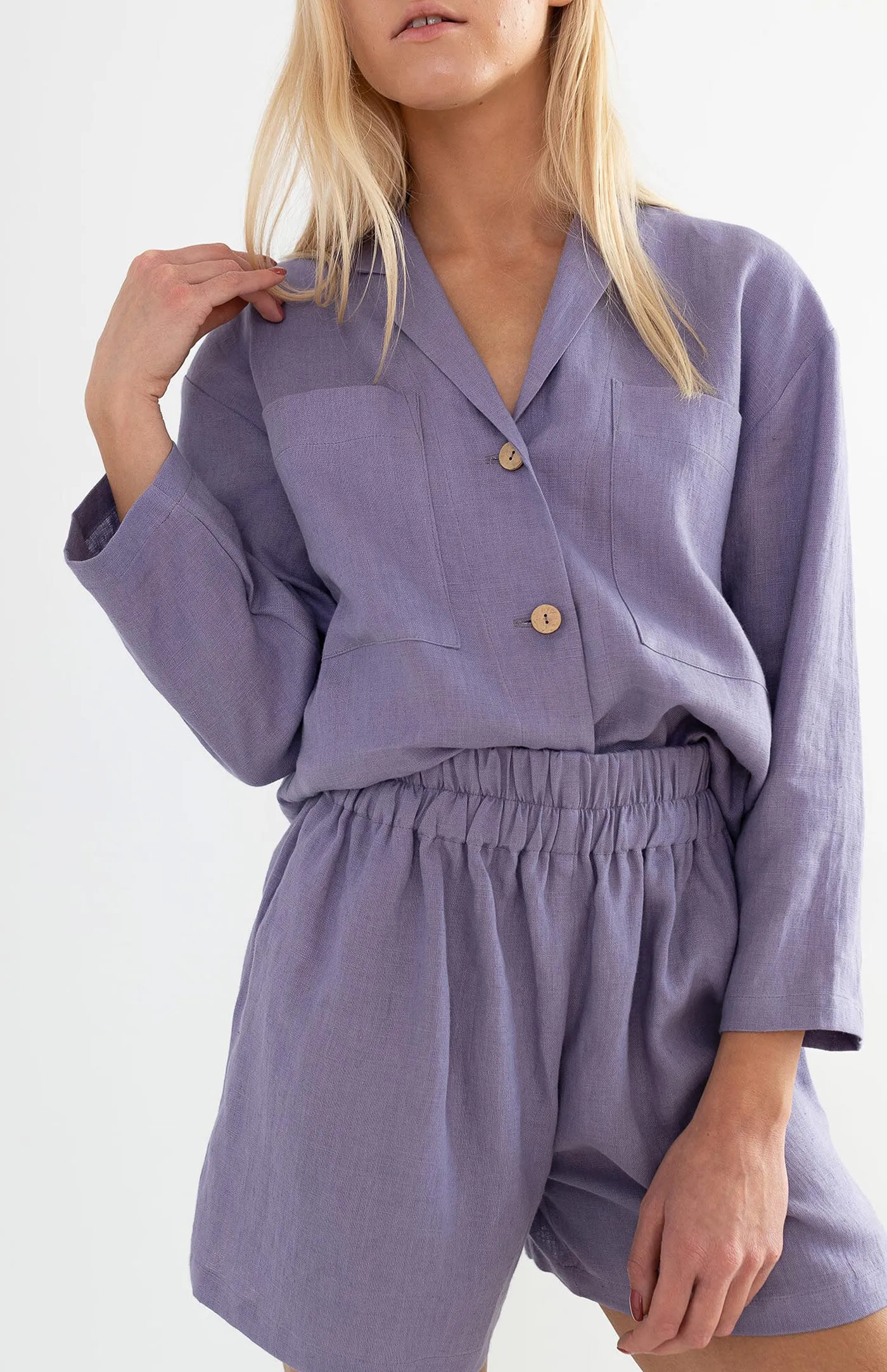 Lavender Bloom Co-ord Set | Cotton Linen Blend