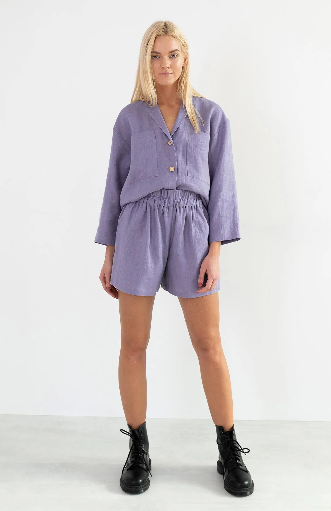 Lavender Bloom Co-ord Set | Cotton Linen Blend