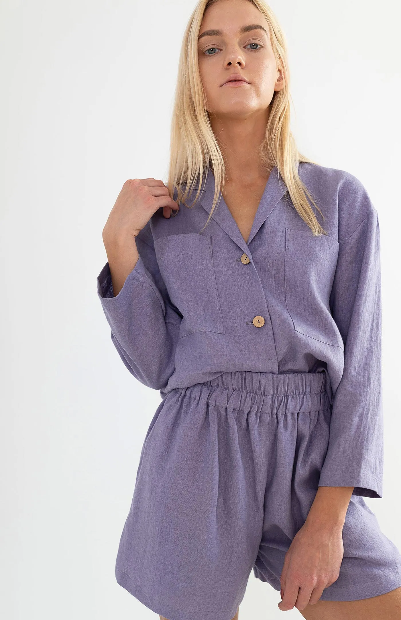 Lavender Bloom Co-ord Set | Cotton Linen Blend