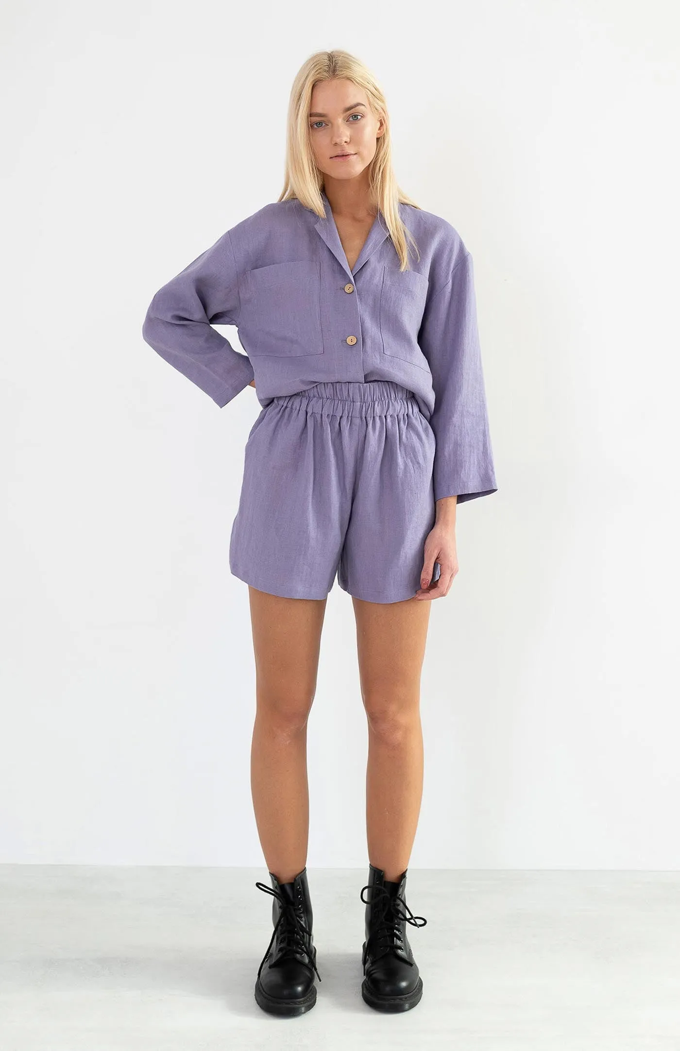 Lavender Bloom Co-ord Set | Cotton Linen Blend